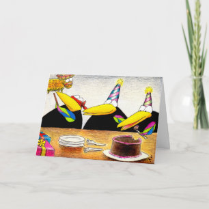 Kalorien-Spitzen für Geburtstag kräht Karte