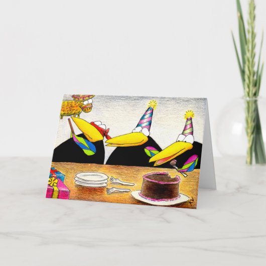 Kalorien-Spitzen für Geburtstag kräht Karte (Vorderseite)