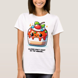 Kalorien zählen nicht auf das Wochenende T-Shirt