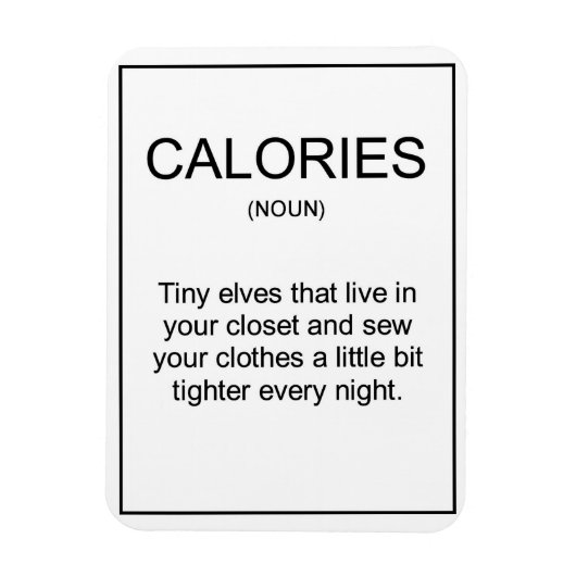 Kaloriendefinitionsmagnet für Ihre Küche Magnet (Vertikal)
