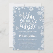 Kalt draußen Junge Winter Baby Shower Alles in Ein