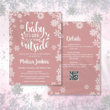 Kalt draußen Mädchen Winter Baby Shower Alles in E
