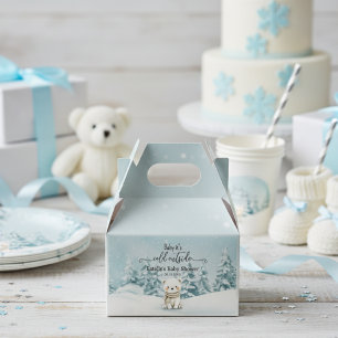 Kalt draußen Winter geschlechtsneutrale Babyparty Geschenkschachtel