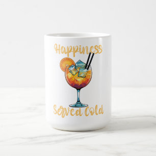 Kalt serviertes Glück-Cocktail-Design Kaffeetasse