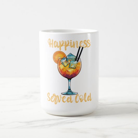Kalt serviertes Glück-Cocktail-Design Kaffeetasse (Mittel)