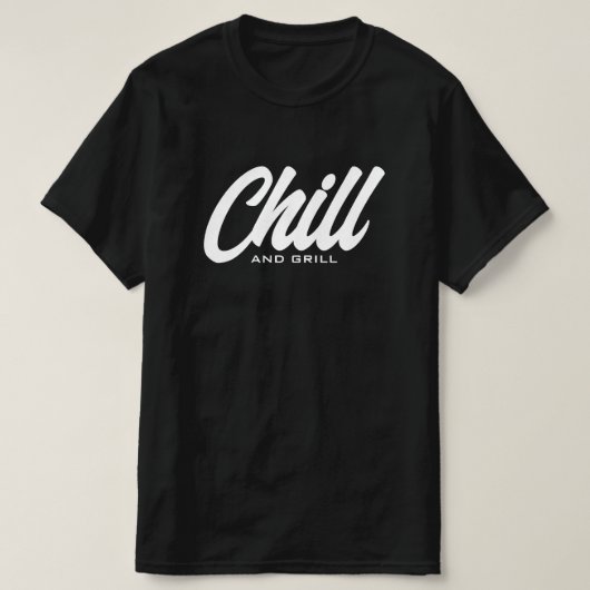 Kalt und Grill lustige schwarze GRILLEN zum Shirt (Design vorne)