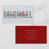 kalt und kursiv | Ziegelmauer Visitenkarte (Vorne/Hinten)