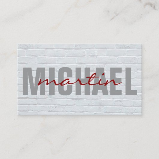 kalt und kursiv | Ziegelmauer Visitenkarte (Vorderseite)