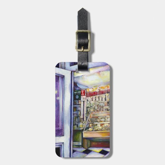 Kaltbier in einem heißen Deli  Gepäckanhänger (Vorderseite vertikal)