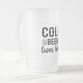 Kaltbier lebt hier Mattierte Tasse aus Glas (Vorderseite Links)