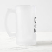 Kaltbier lebt hier Mattierte Tasse aus Glas (Links)