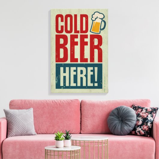Kaltbier Leinwanddruck (Insitu (Wohnzimmer))
