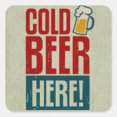 Kaltbier Quadratischer Aufkleber (Vorderseite)