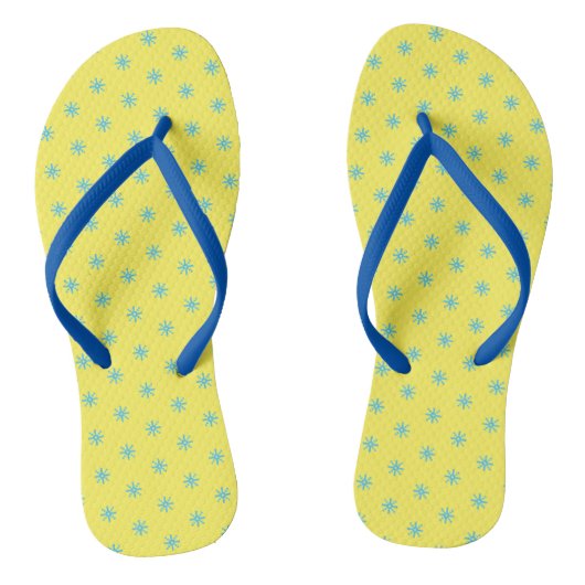 Kaltblauer Schneefall: Flip Flops Badesandalen (Fußbett)