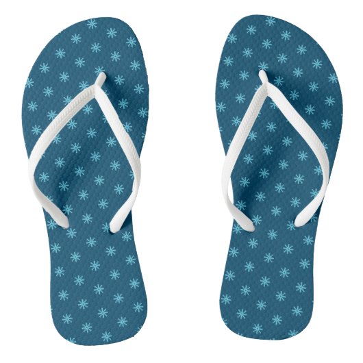 Kaltblauer Schneefall: Flip Flops Badesandalen (Fußbett)