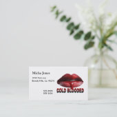 Kaltblütige Lippen Visitenkarte (Stehend Vorderseite)