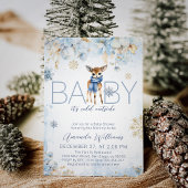 Kälte Außendusche des Deer Winter Baby Boy Einladung