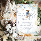 Kälte Außendusche des Deer Winter Baby Boy Einladung