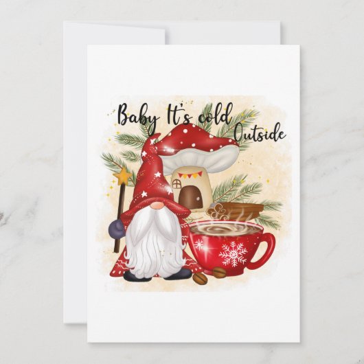 Kälte außerhalb Gnome Holiday fühlen (Vorderseite)