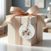 Kälte Außerhalb Winter Waldtierschnee Geschenkanhänger