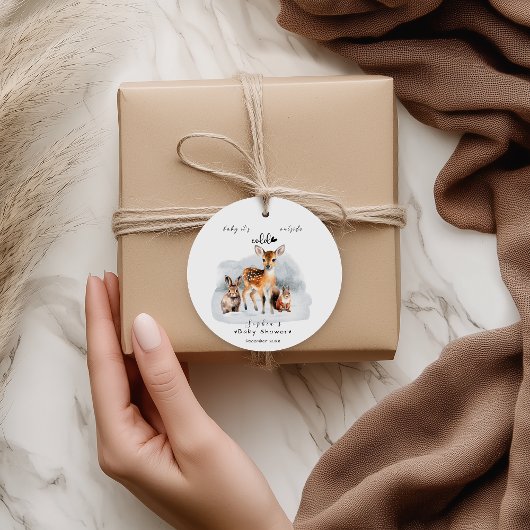 Kälte Außerhalb Winter Waldtierschnee Geschenkanhänger