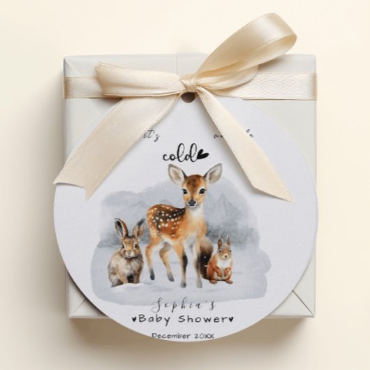 Kälte Außerhalb Winter Waldtierschnee Geschenkanhänger