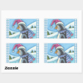 KALTE BOTTOM WARM HERZ, PENGUIN CHRISTMAS STICKER (Blatt)