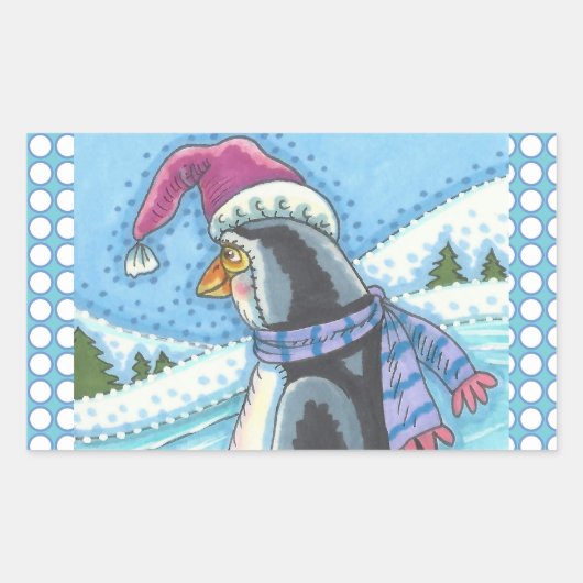 KALTE BOTTOM WARM HERZ, PENGUIN CHRISTMAS STICKER (Vorderseite)