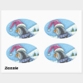 KALTE BOTTOM WARM HERZ, PENGUIN CHRISTMAS STICKER (Blatt)