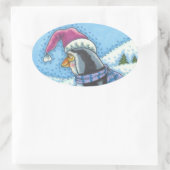 KALTE BOTTOM WARM HERZ, PENGUIN CHRISTMAS STICKER (Tasche)