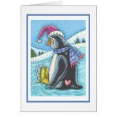 KALTE FLASCHE WARME HERZENPENGUIN GREETKARTE B (Vorne)