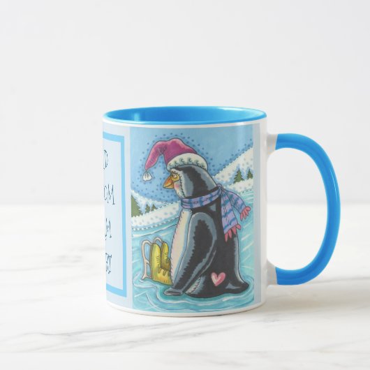 KALTE FLASCHE WARMES HERZ, PENGUIN CHRISTMAS TASSE (Rechts)