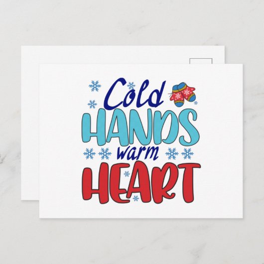 Kalte Hände Herz Postkarte (Vorne/Hinten)
