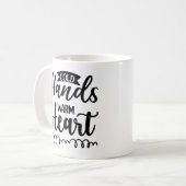 Kalte Hände warmes Herz Kaffeetasse (Vorderseite Links)