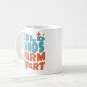Kalte Hände Warmes Herz - Massagetherapie / Pflege Kaffeetasse (Vorderseite Links)