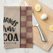 Kalte Hände warmes Kakao - primitiver Stil Geschirrtuch (Viertel Falte)