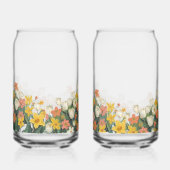 Kalte Kaffee-Glasflasche mit Blumen Dosenglas (Rechts)