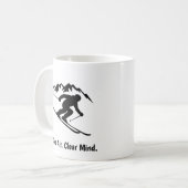 "Kalte Luft. Klarer Kopf." Kaffeetasse (Vorderseite Links)