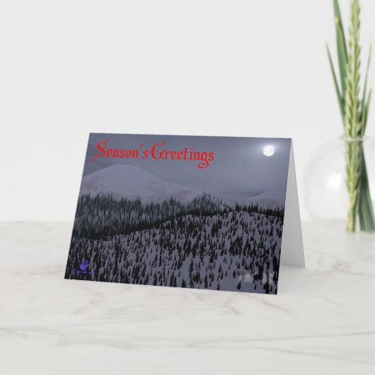 Kalte Nacht in Idaho Feiertagskarte (Vorderseite)