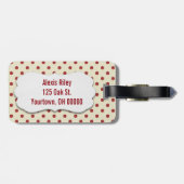 kalte Polka-Punkte Gepäckanhänger (Rückseite horizontal)