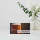 Kalte Tasse von Bier | Restaurateur Visitenkarte (Stehend Vorderseite)
