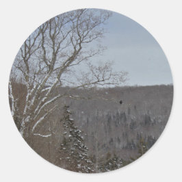 Kälte und einsam runder aufkleber