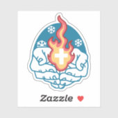 Kalte Veränderung, Feuer des Glaubens - Motivieren Aufkleber (Blatt)