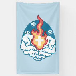 Kalte Veränderung, Feuer des Glaubens - Motivieren Banner