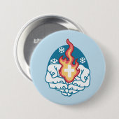 Kalte Veränderung, Feuer des Glaubens - Motivieren Button (Vorne & Hinten)