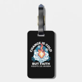 Kalte Veränderung, Feuer des Glaubens - Motivieren Gepäckanhänger (Rückseite vertikal)