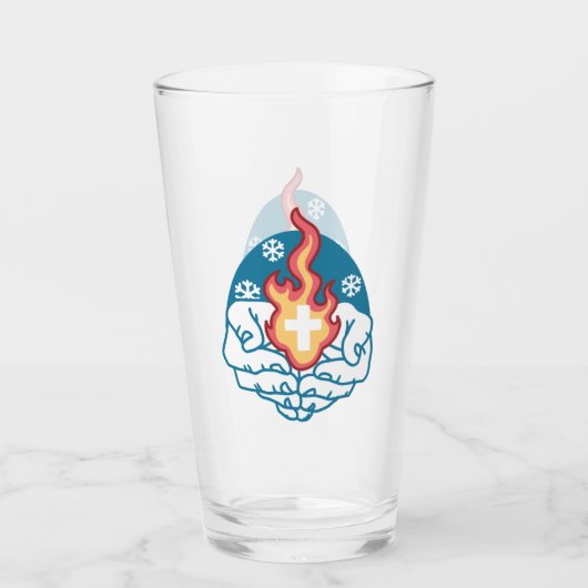 Kalte Veränderung, Feuer des Glaubens - Motivieren Glas (Vorderseite)