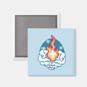 Kalte Veränderung, Feuer des Glaubens - Motivieren Magnet (Vorderseite/Rückseite)