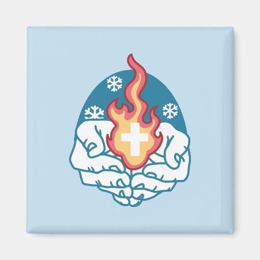 Kalte Veränderung, Feuer des Glaubens - Motivieren Magnet (Vorne)