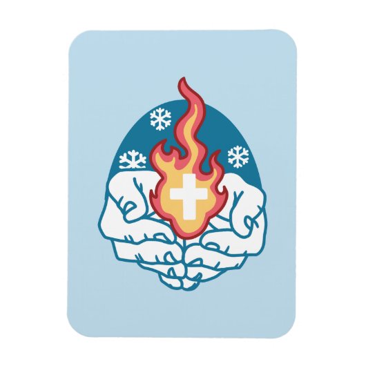 Kalte Veränderung, Feuer des Glaubens - Motivieren Magnet (Vertikal)